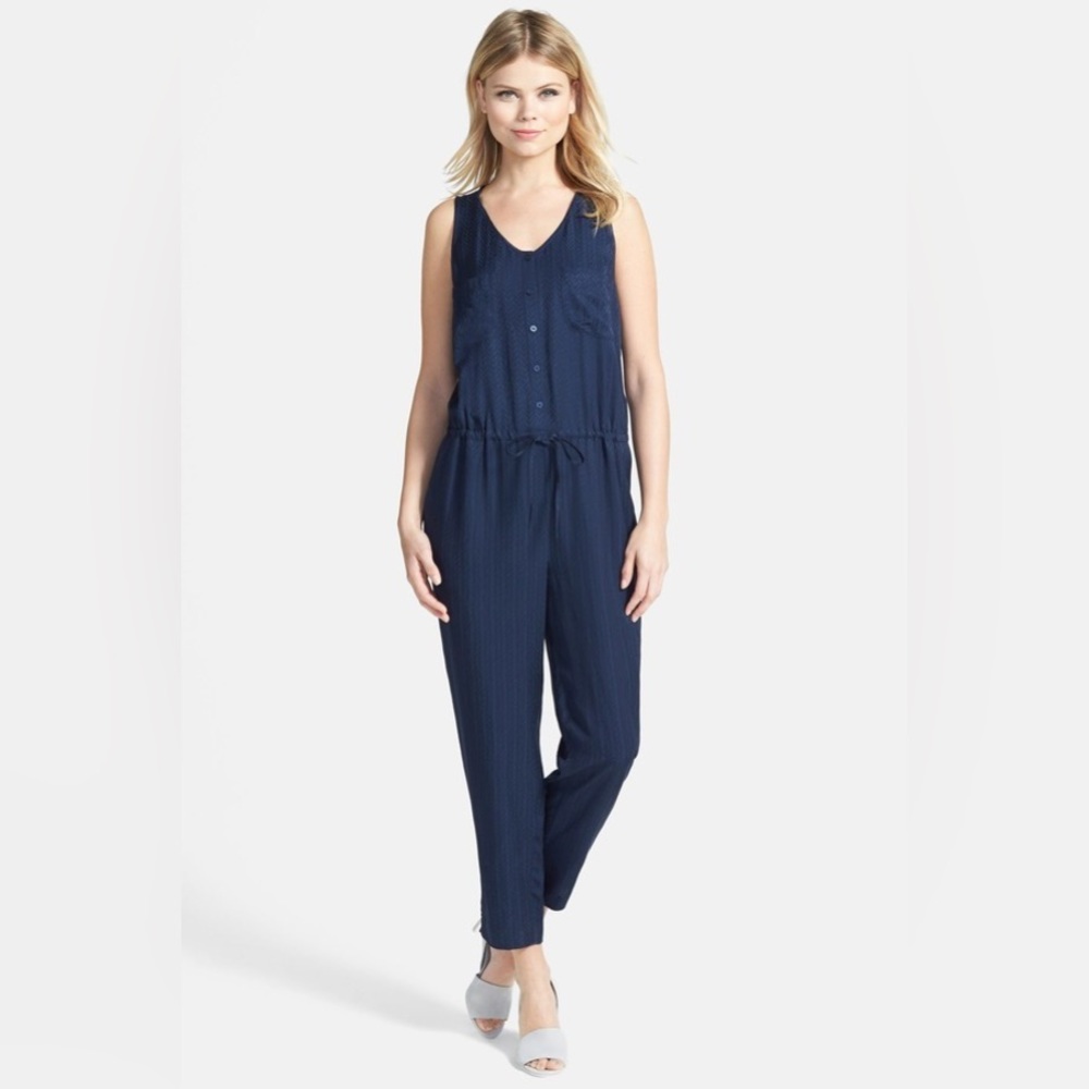 Trouve Sleeveless Jacquard Jumpsuit
